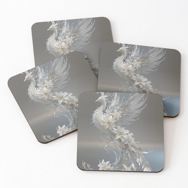 Item preview, Ethereal White Phoenix Rising Floral designed and sold by Visual Foundry.