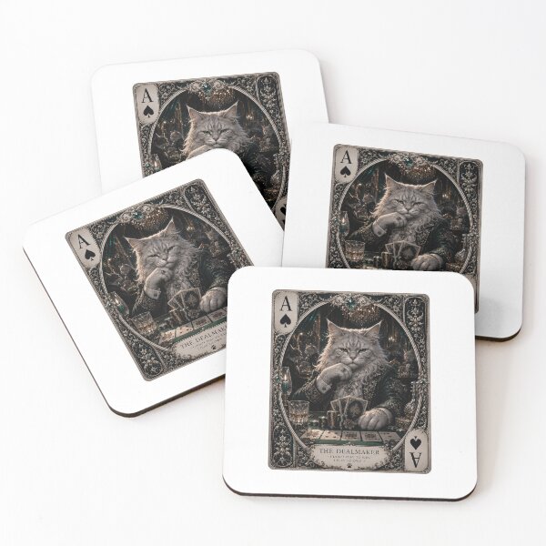 Item preview, The Dealmaker – Dark Luxury Poker Cat Playing Card designed and sold by LovelyCatGalaxy.