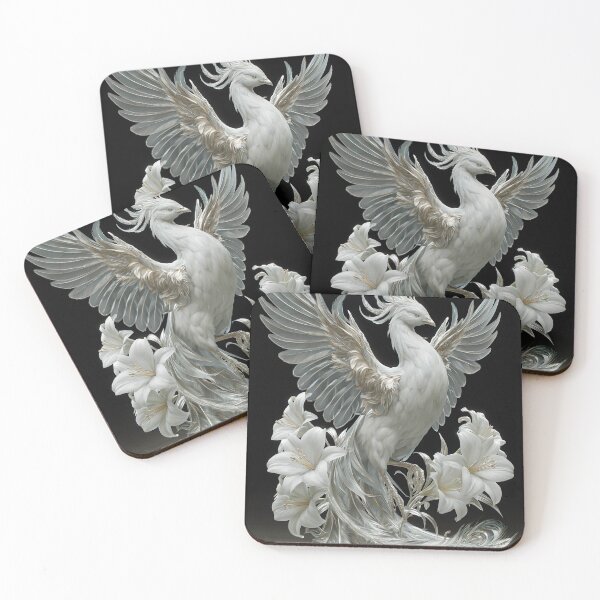 Item preview, Elegant White Peacock With Lilies designed and sold by Visual Foundry.