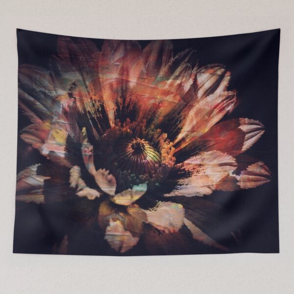 Item preview, Fire Petal — Dark Multiexposure Floral Art designed and sold by CunningMaskPrints.