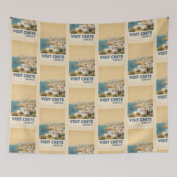 Item preview, Crete Greece, Greek Island Vintage Travel Tourism designed and sold by TravelersGems.