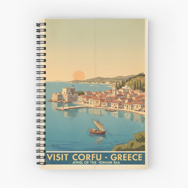 Item preview, Corfu Greece, Greek Island Vintage Travel Tourism designed and sold by TravelersGems.