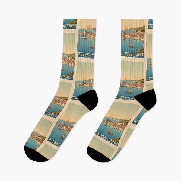 Item preview, Corfu Greece, Greek Island Vintage Travel Tourism designed and sold by TravelersGems.
