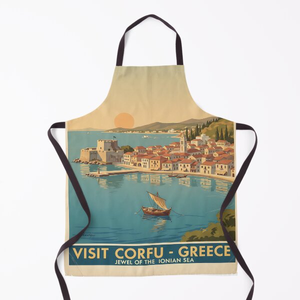 Item preview, Corfu Greece, Greek Island Vintage Travel Tourism designed and sold by TravelersGems.