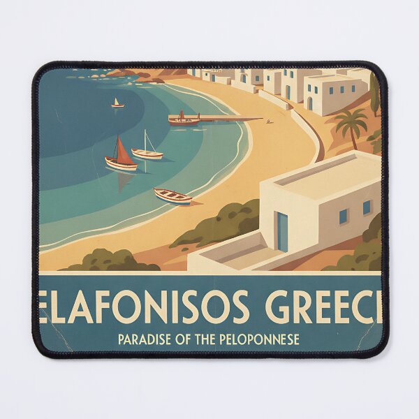 Item preview, Elafonisos Greece, Greek Island Vintage Travel Tourism designed and sold by TravelersGems.