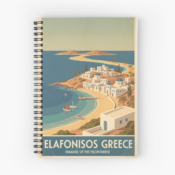 Item preview, Elafonisos Greece, Greek Island Vintage Travel Tourism designed and sold by TravelersGems.