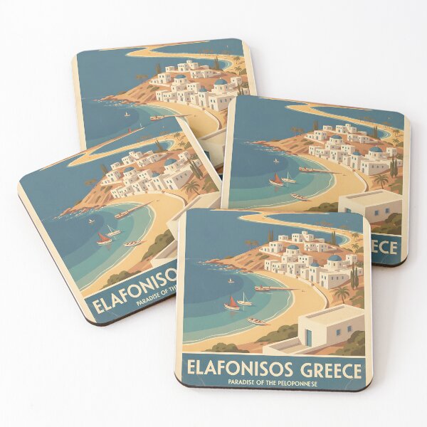 Item preview, Elafonisos Greece, Greek Island Vintage Travel Tourism designed and sold by TravelersGems.