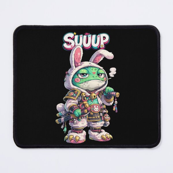 Item preview, Kawaii Rainbow Stoner Samurai Frog - Y2K Chill Aesthetic designed and sold by InkTheFox.