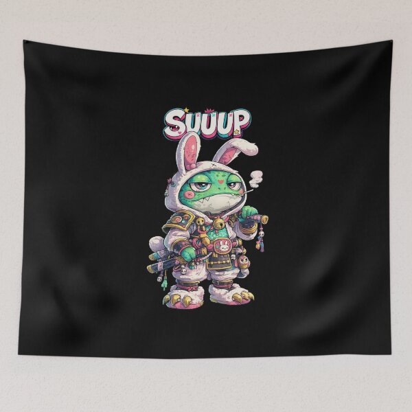 Item preview, Kawaii Rainbow Stoner Samurai Frog - Y2K Chill Aesthetic designed and sold by InkTheFox.