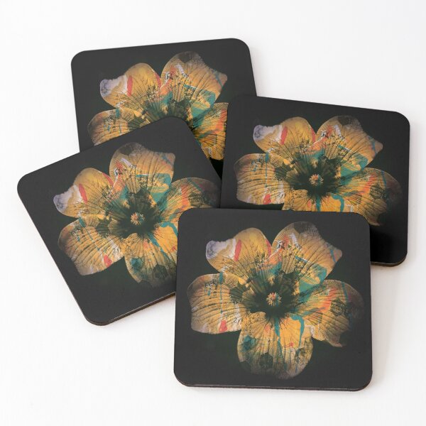 Item preview, Caleidoscopio de pétalos: arte floral oscuro en técnica mixta. designed and sold by WitchyBotanicaArt.