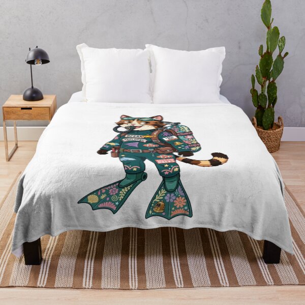 Item preview, Marine Ecologist Cat Exploring Coral Reefs designed and sold by Sol-9524.