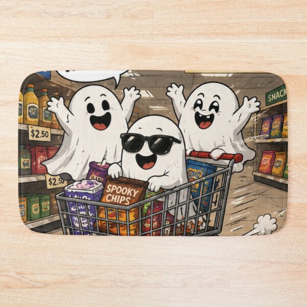Item preview, Funny Ghost Shopping Spree Halloween T-Shirt – “Weeeee!” Sale Design designed and sold by BlackBoneArt.