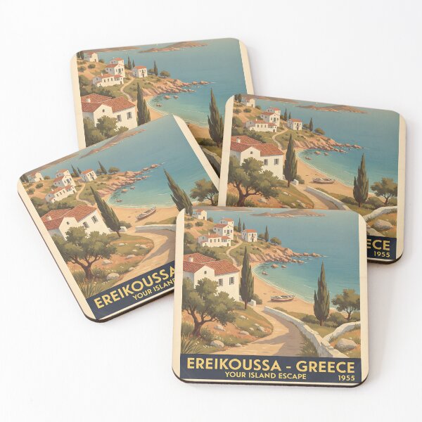 Item preview, Ereikoussa Greece, Greek Island Vintage Travel Tourism designed and sold by TravelersGems.