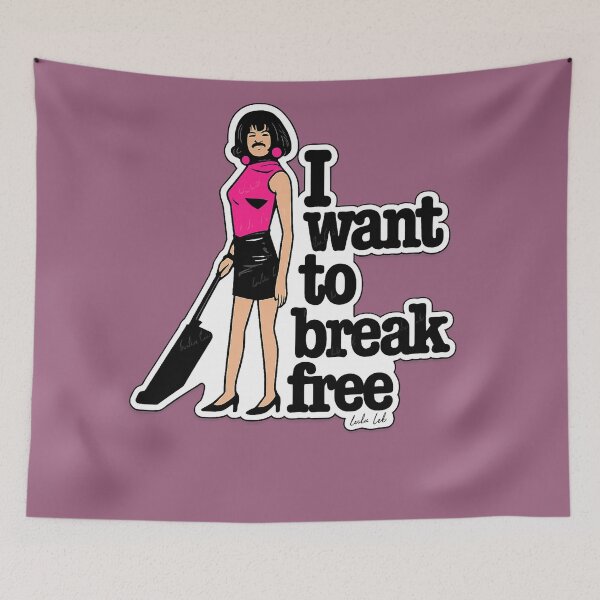 Item preview, I Want To Break Free – Retro Parody Sticker designed and sold by LuluLeb.