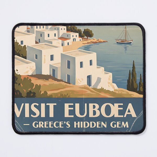 Item preview, Euboea Greece, Greek Island Vintage Travel Tourism designed and sold by TravelersGems.