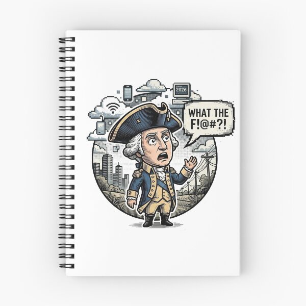 Item preview, 1st President: George Washington • "Oh My!" Retro Future Shock Sticker designed and sold by CleverCulture.