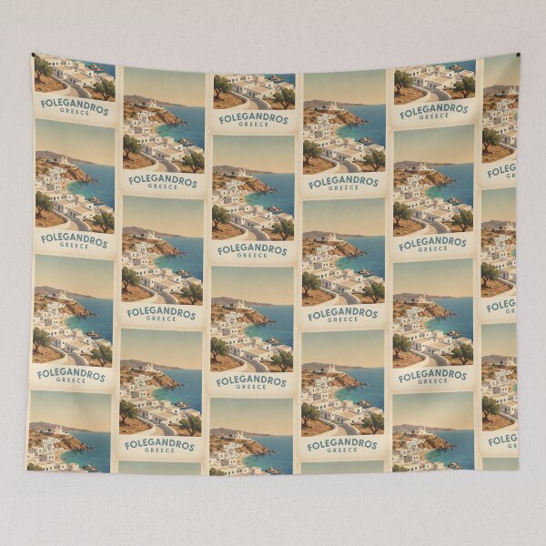 Item preview, Folegandros Greece, Greek Island Vintage Travel Tourism designed and sold by TravelersGems.