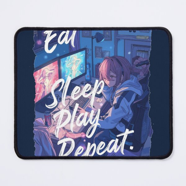 Item preview, Eat Sleep Play Repeat Lofi Anime Gamer Girl Aesthetic designed and sold by ConfuseLab Alt.