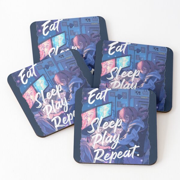 Item preview, Eat Sleep Play Repeat Lofi Anime Gamer Girl Aesthetic designed and sold by ConfuseLab Shop.