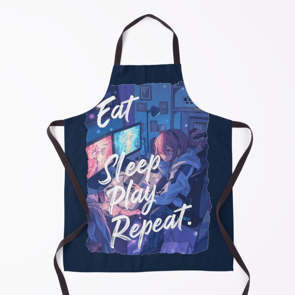 Item preview, Eat Sleep Play Repeat Lofi Anime Gamer Girl Aesthetic designed and sold by ConfuseLab Shop.
