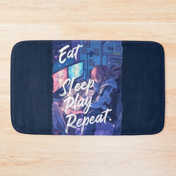 Item preview, Eat Sleep Play Repeat Lofi Anime Gamer Girl Aesthetic designed and sold by ConfuseLab Alt.