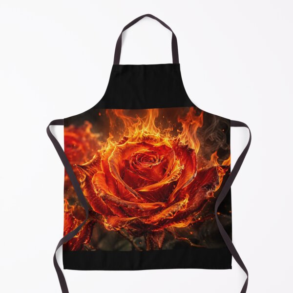Item preview, Fire Roses — Burning Red Orange Floral Dark Art designed and sold by CunningMaskPrints.