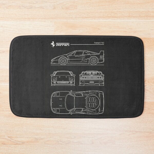 Item preview, Ferrari F40 Blueprint Vintage Retro Supercar Poster Outline designed and sold by Motorline44.