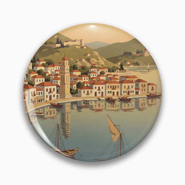 Item preview, Halki Greece, Greek Island Vintage Travel Tourism designed and sold by TravelersGems.
