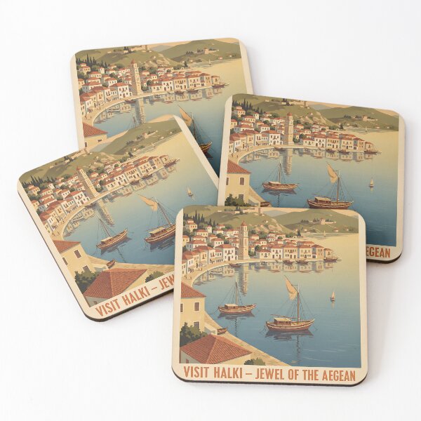 Item preview, Halki Greece, Greek Island Vintage Travel Tourism designed and sold by TravelersGems.