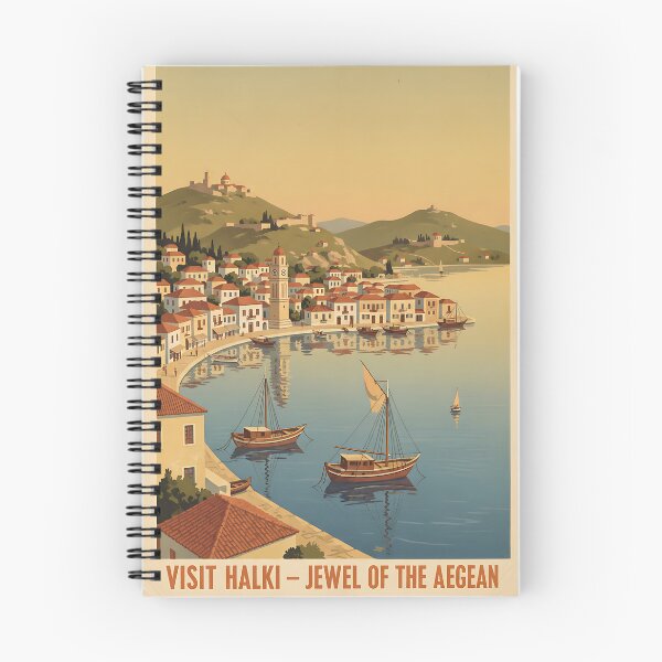 Item preview, Halki Greece, Greek Island Vintage Travel Tourism designed and sold by TravelersGems.