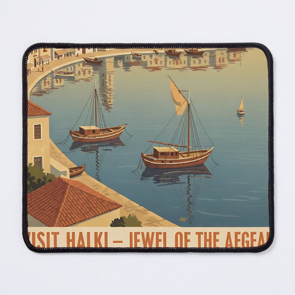 Item preview, Halki Greece, Greek Island Vintage Travel Tourism designed and sold by TravelersGems.