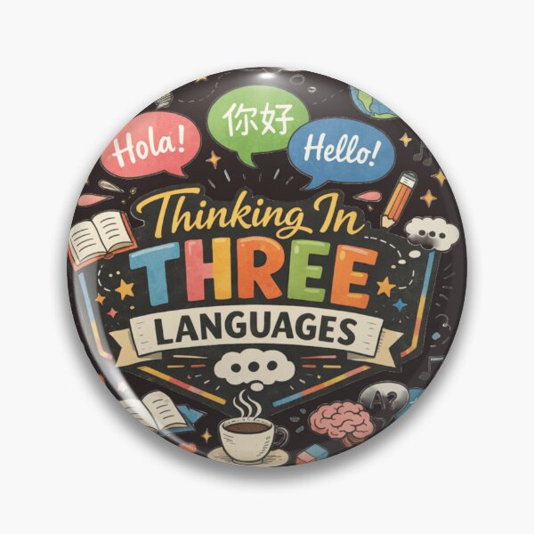 Item preview, Thinking In Three Languages — Multilingual Identity Shirt | Third Culture Kid Humor designed and sold by Youpiworld.