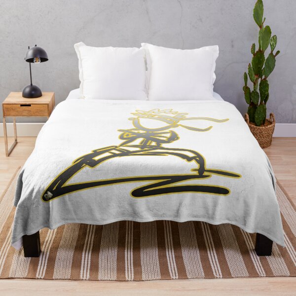 Item preview, Minimalist Ninja Stick Figure Neon Yellow Outline Anime Warrior designed and sold by DesignArtist.ia.