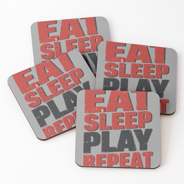 Item preview, Eat Sleep Play Repeat Distressed Grunge Gamer Sports Typography designed and sold by ConfuseLab Alt.