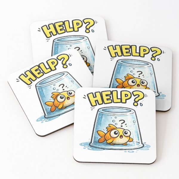 Item preview, Cute Trapped Fish Help designed and sold by RogiesDlunar.