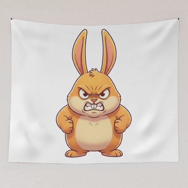 Item preview, Funny Rabbit Meme Humor Collection - Angry Bunny Rage Meme Funny Cartoon Rabbit designed and sold by MiraLumeStudio.