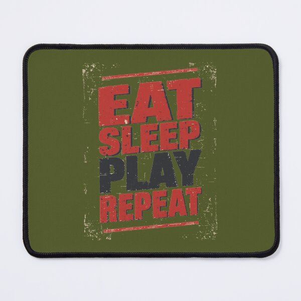 Item preview, Eat Sleep Play Repeat Distressed Grunge Gamer Sports Typography designed and sold by ConfuseLab Alt.