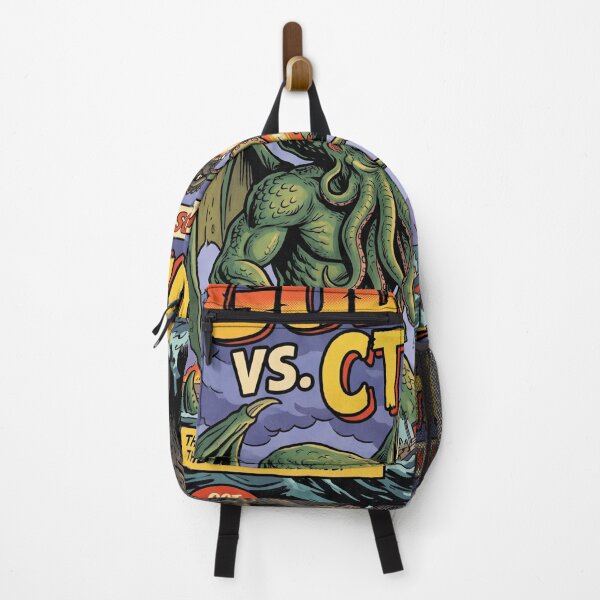 Item preview, Kaiju vs Deep Sea Eldritch God Retro Comic Poster designed and sold by Paul Hmus.
