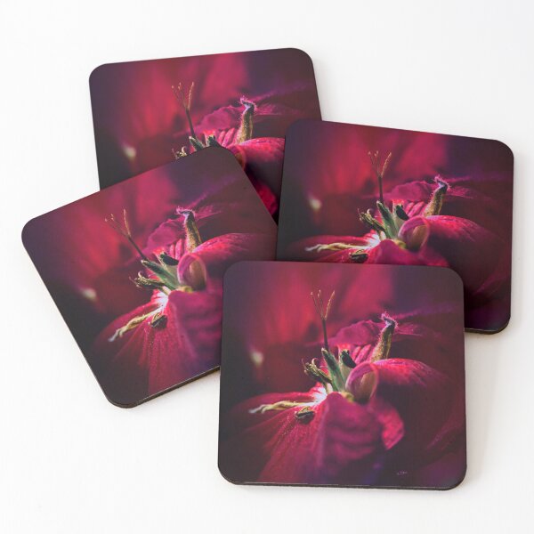 Item preview, Inside the Bud — Deep Red Dark Floral Macro designed and sold by CunningMaskPrints.