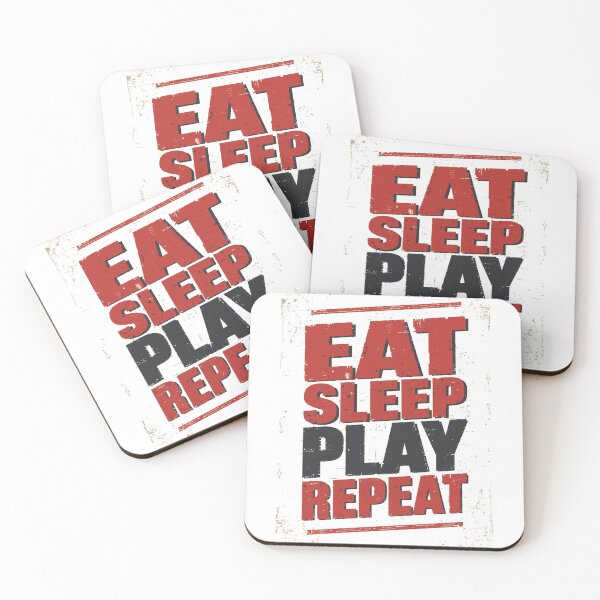 Item preview, Eat Sleep Play Repeat Distressed Grunge Gamer Sports Typography designed and sold by ConfuseLab Alt.