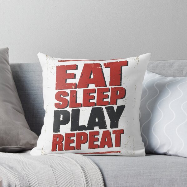 Item preview, Eat Sleep Play Repeat Distressed Grunge Gamer Sports Typography designed and sold by ConfuseLab Alt.