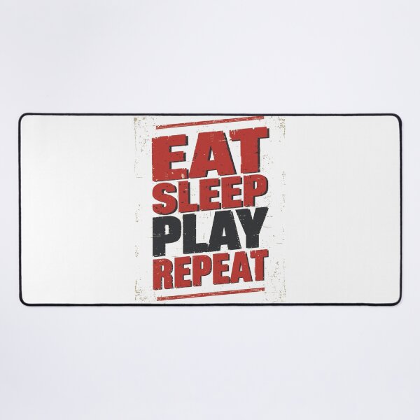 Item preview, Eat Sleep Play Repeat Distressed Grunge Gamer Sports Typography designed and sold by ConfuseLab Alt.
