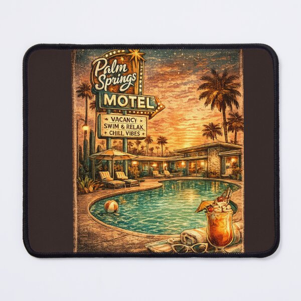 Item preview, Palm Springs Motel Retro Vacation Vibes designed and sold by BeaVibes.