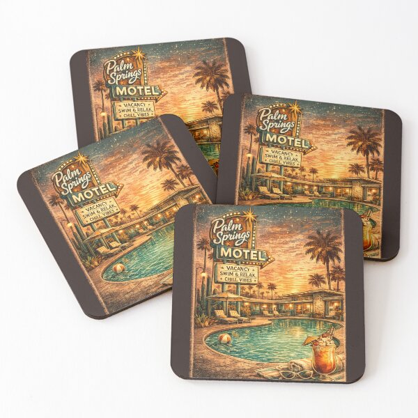 Item preview, Palm Springs Motel Retro Vacation Vibes designed and sold by BeaVibes.