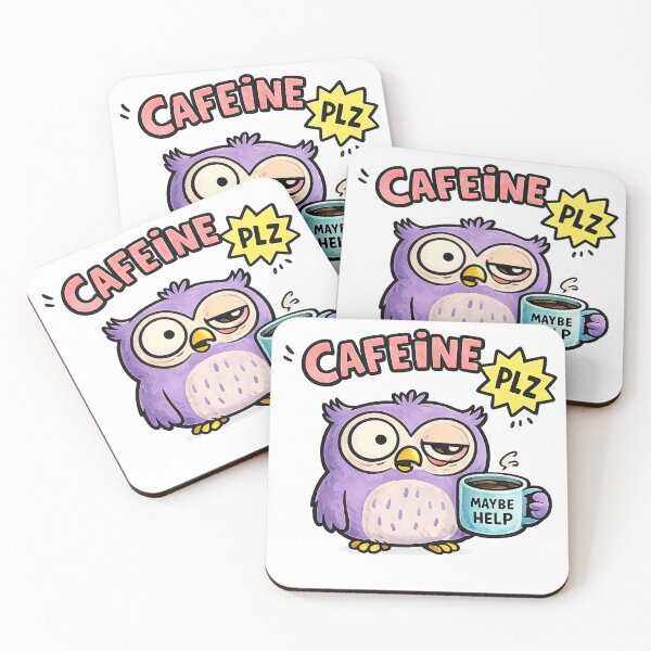 Item preview, Sleepy Owl Caffeine Lover designed and sold by RogiesDlunar.