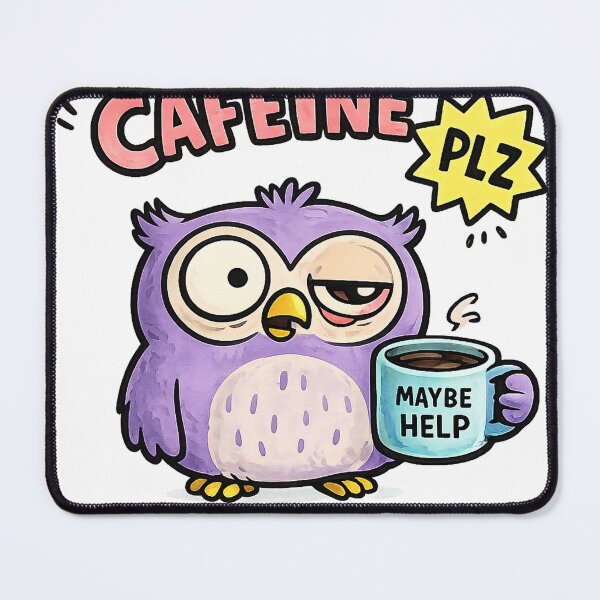 Item preview, Sleepy Owl Caffeine Lover designed and sold by RogiesDlunar.