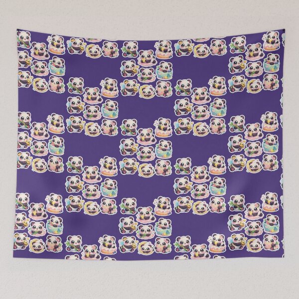 Item preview, Cute Kawaii Panda Sticker Pack designed and sold by KrishAuraa.