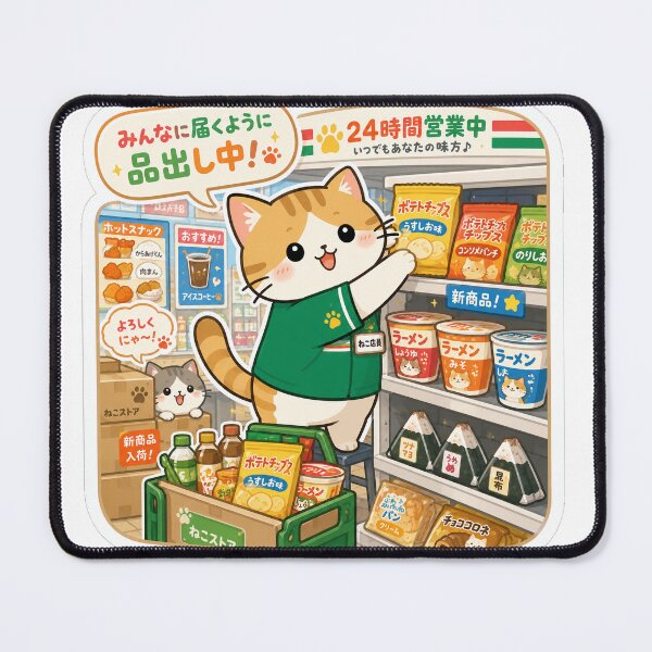 Item preview, Japanese Konbini Cat – Cute Cashier Neko designed and sold by kawaii animal store (in Japan).