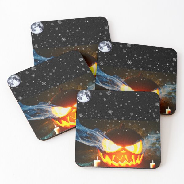 Item preview, Spooky cosmic pumpkin in galaxy night sky. designed and sold by FahdSpaceArt.