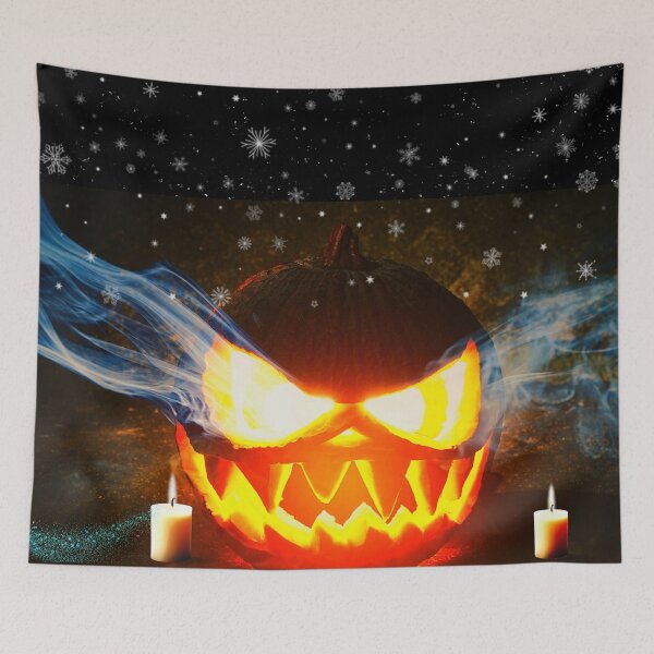 Item preview, Spooky cosmic pumpkin in galaxy night sky. designed and sold by FahdSpaceArt.